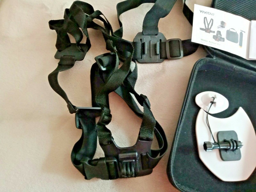 Vivitar Water Action Camera Kit Bundle Body Head Board mounts GoPro Camera