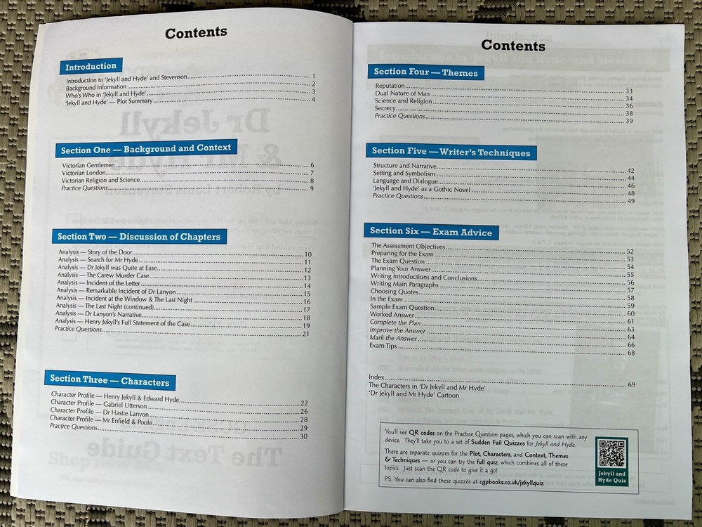 GCSE English Text Guide Book (CGP), Dr Jekyll & Mr Hyde.