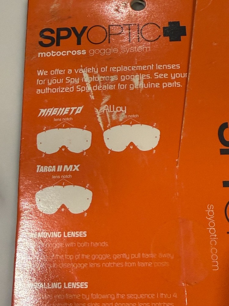 SPY Optic Alloy Blue Replacement Goggle Lens w/ Frame Posts