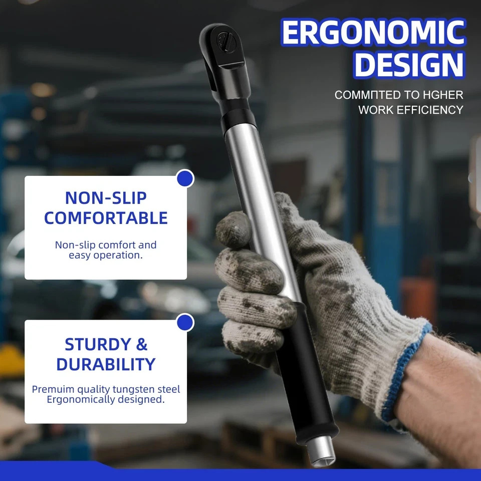 1/2" Offset Extension Wrench Impact,3-in-1 Black