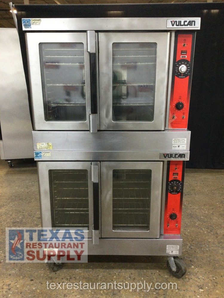 Vulcan VCAGD-11D3 Gas Double Stack Full Size Convection Oven on Casters