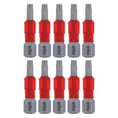 Wiha 76511 MaxxTor Impact Insert Bit Torx T15 - 29mm - 10 Pack