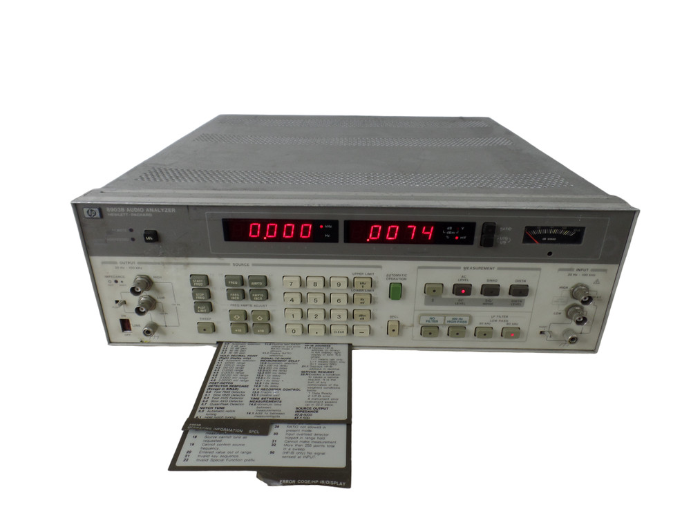 HP 8903B Audio Analyzer - Free Shipping