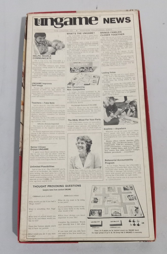 The Ungame board game - Christian version - Vintage