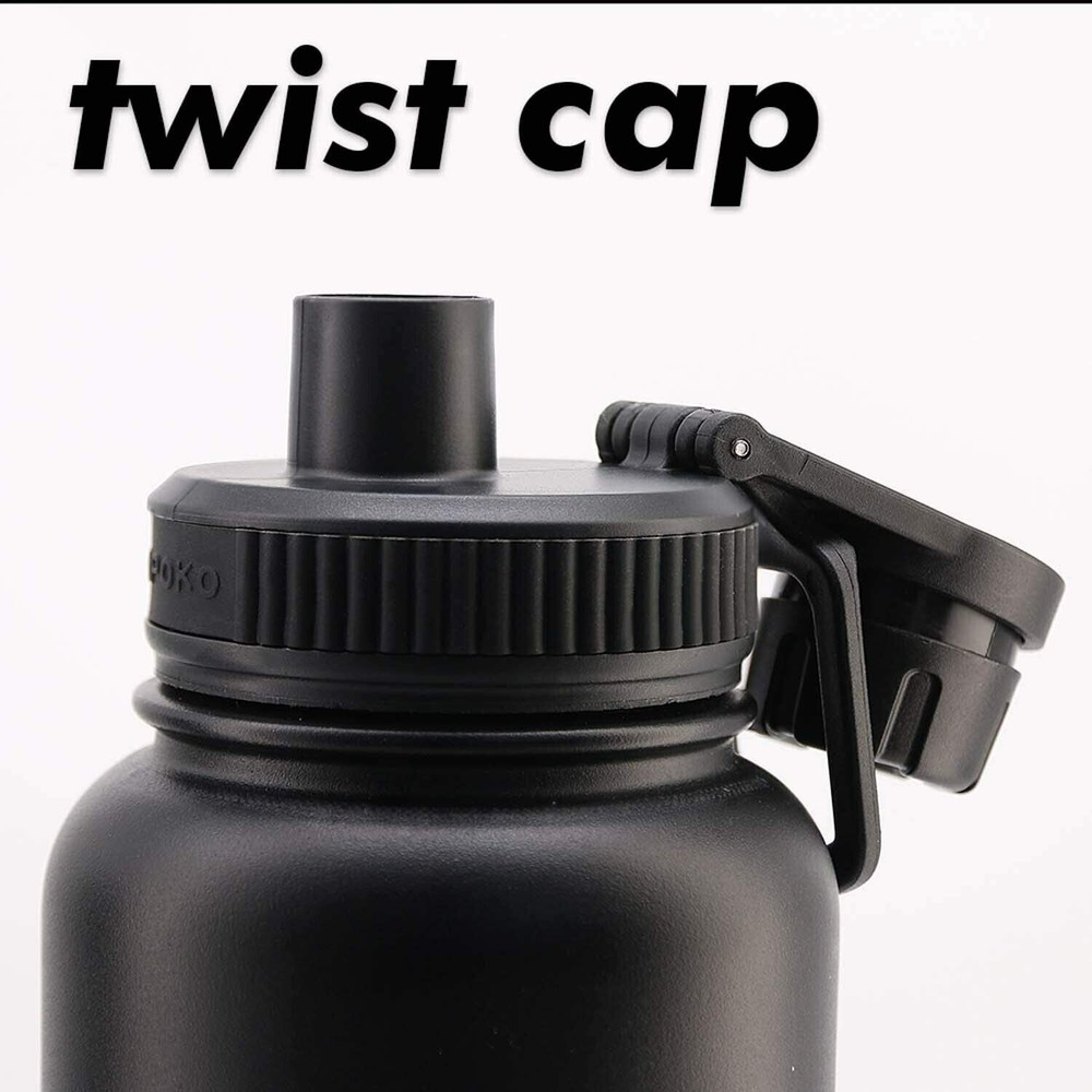 Replacement Twist Lid For Hydro Flask Wide Mouth Water Bottle With Handle Black