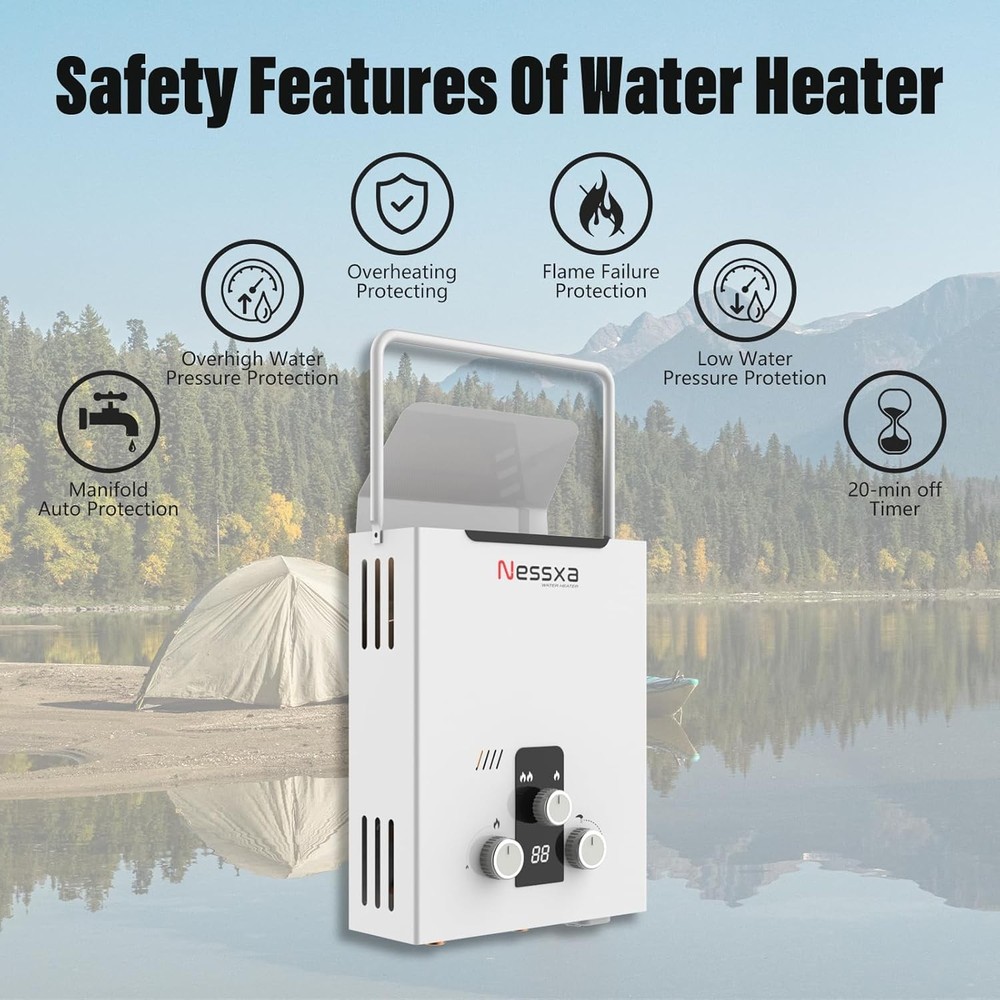 8/14/18 L RV Tankless Propane Gas Hot Water Heater with Display Instant Boiler