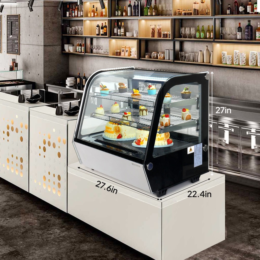 2-Tier Refrigerated Display Case Bakery Display Fridge Case 4.2 cu ft Capacity