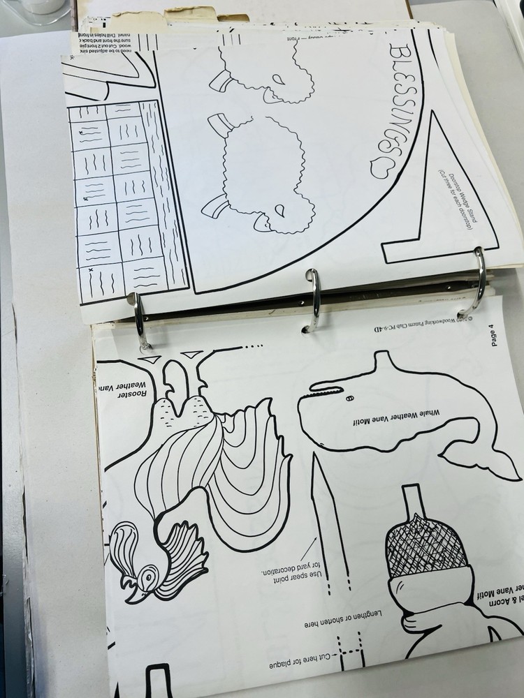 Woodworking Pattern Club And Scroll Saw Pattern 3-Ring Binder 97 Patterns