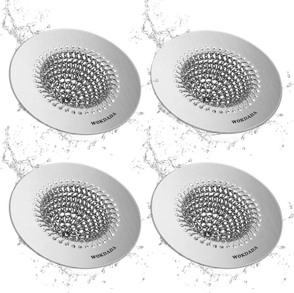 Kitchen Sink Drain Strainer, Flippable Mesh Sink Strainer, 304