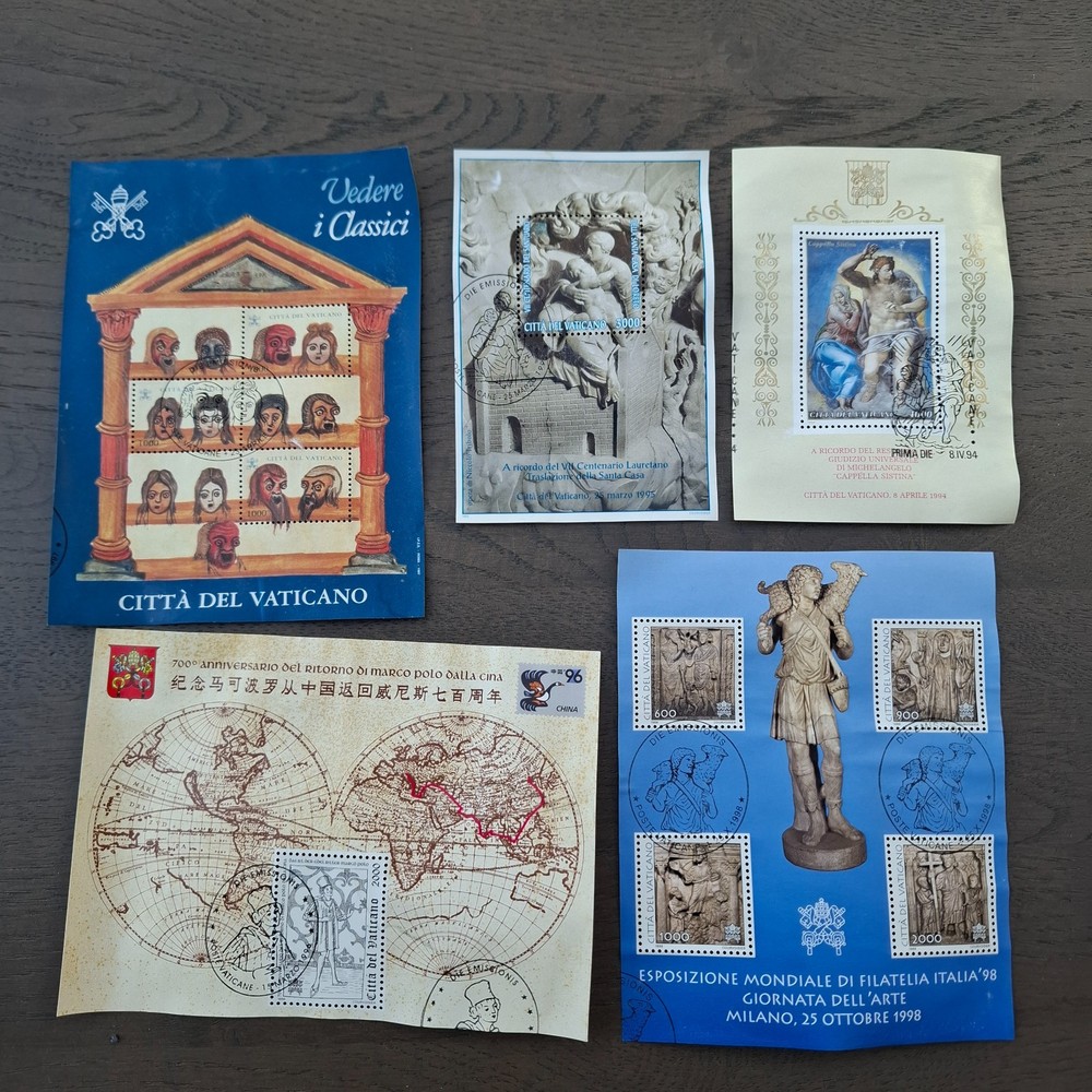 Vatican 1994/98 Set sheets stamps (Michel Block 14/18) nice used