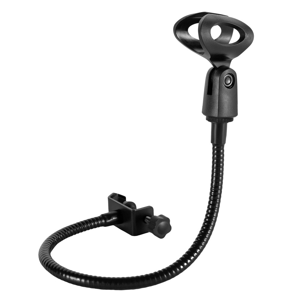 Black Microphone Stand Adjustable Microphone Holder w/ Desk Clamp for recording