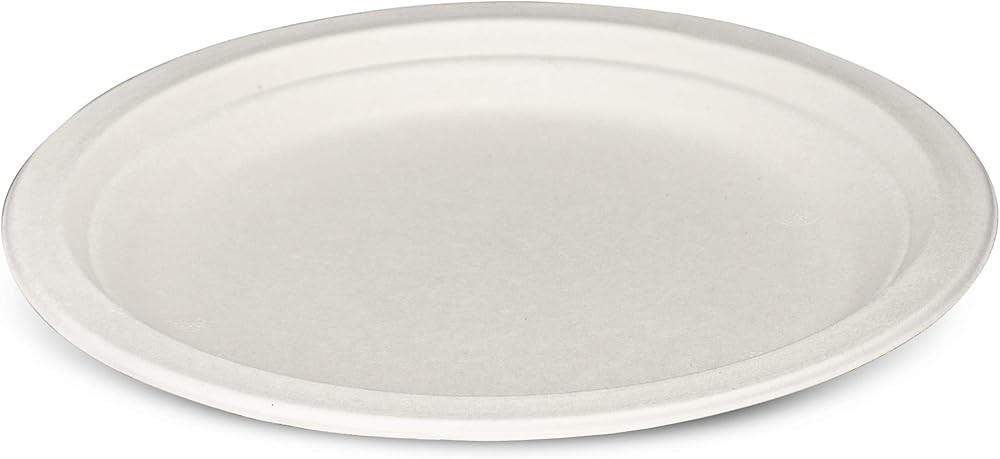 [9 Inch - Heavy-Duty White Paper Plates, postable,