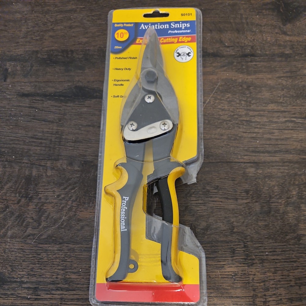 Grip Tight Tools 10" Aviation Snip, Straight Cut   NEW!!!
