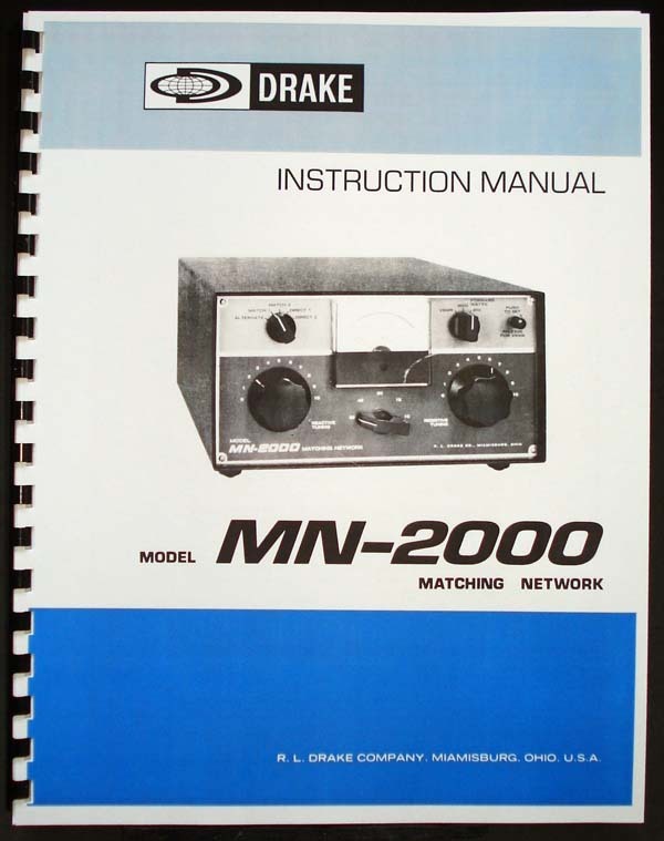 R.LDrake Drake MN-2000 Matching Network Operating Manual