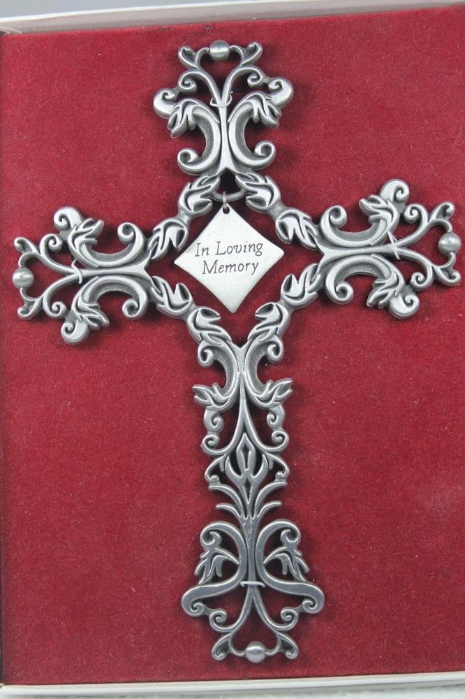 Memory Cross- 'In Loving Memory' Filigree New In Box