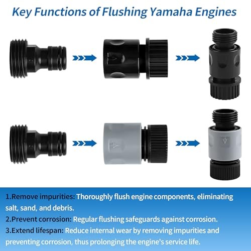 Outboard Engine Flush Kit for Yamaha Quick Connect Adapter, Offshore, VMax