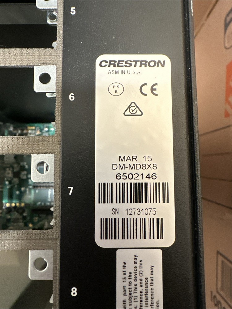 Crestron DM-MD8X8 8x8 DigitalMedia Switcher EMPTY