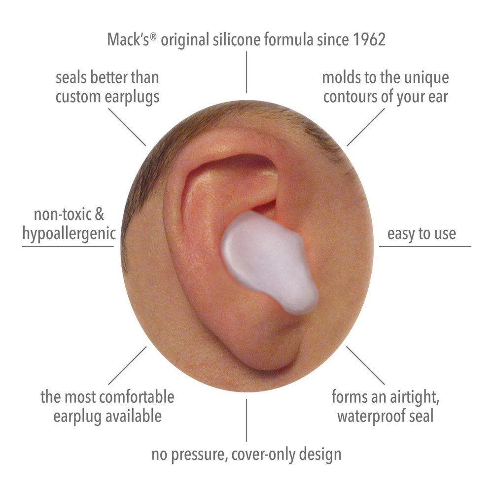 3 pack,Mack's Pillow Soft Silicone Earplugs , 6 Pair.