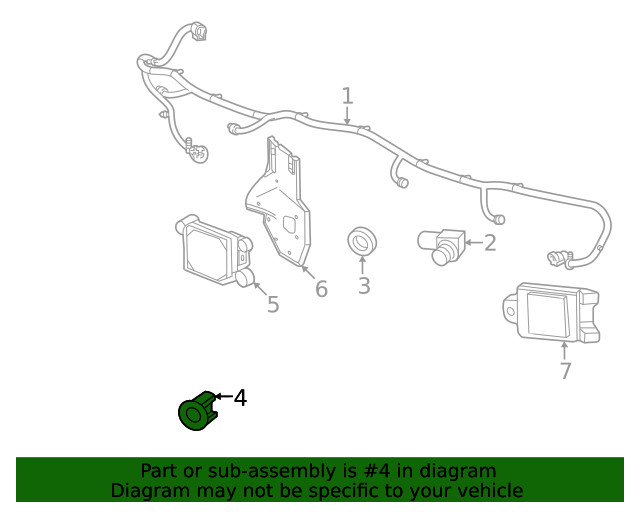 Genuine GM Park Sensor Bracket 85517778