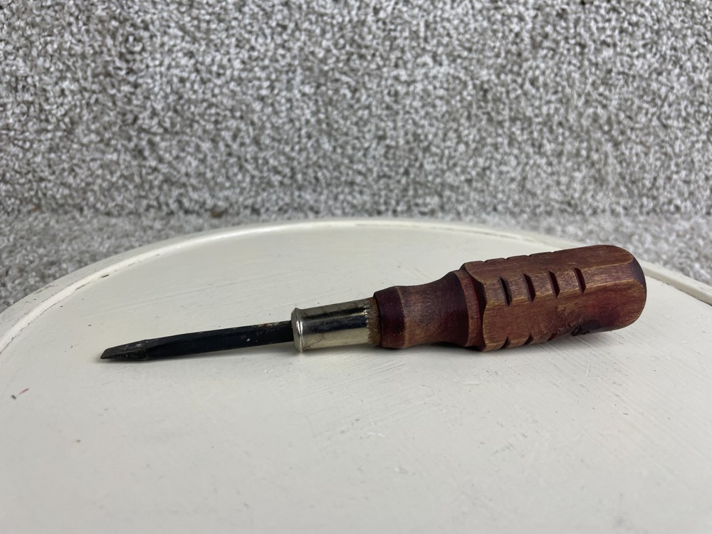 Vintage Wood Handle Flat Head Screwdriver