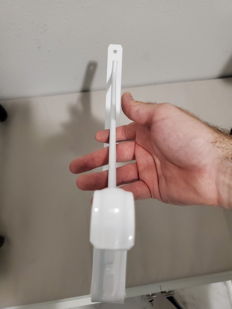White Heavy-Duty Shelf Bracket and Rod Support