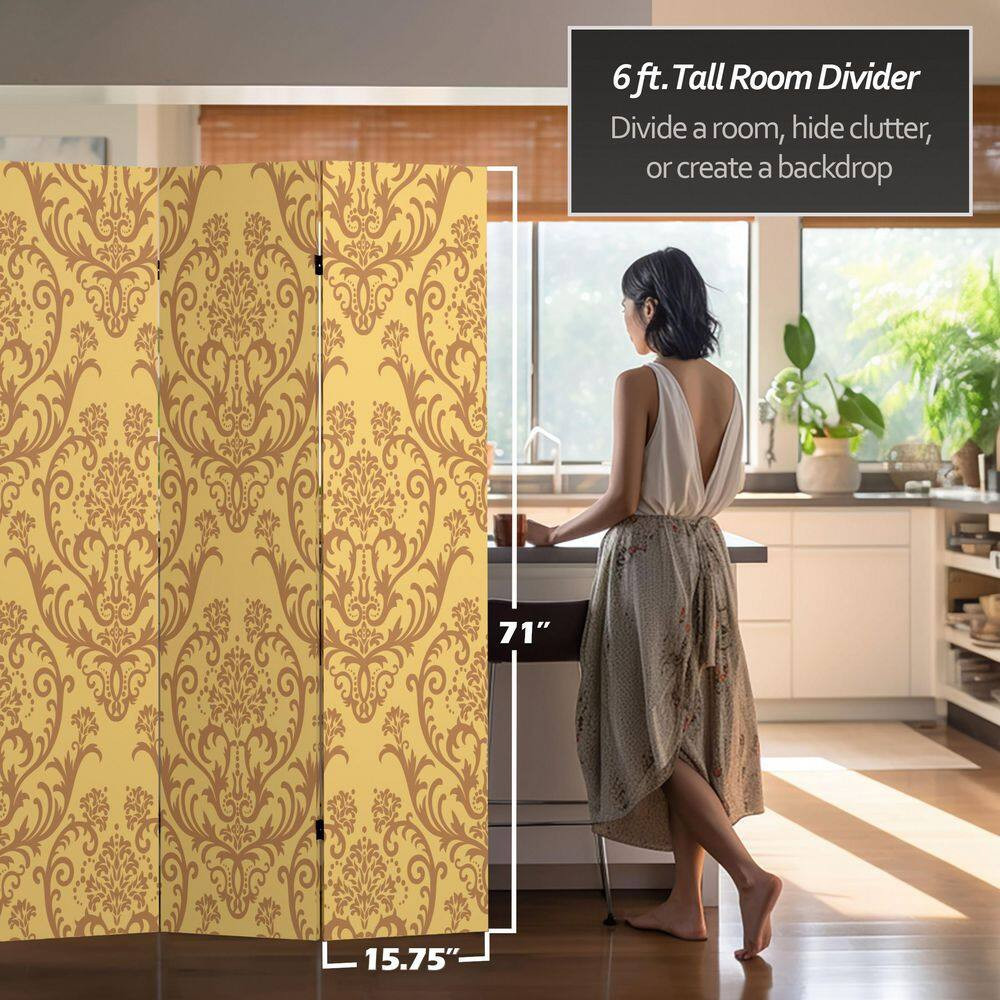 6 Ft. Printed 3-Panel Room Divider