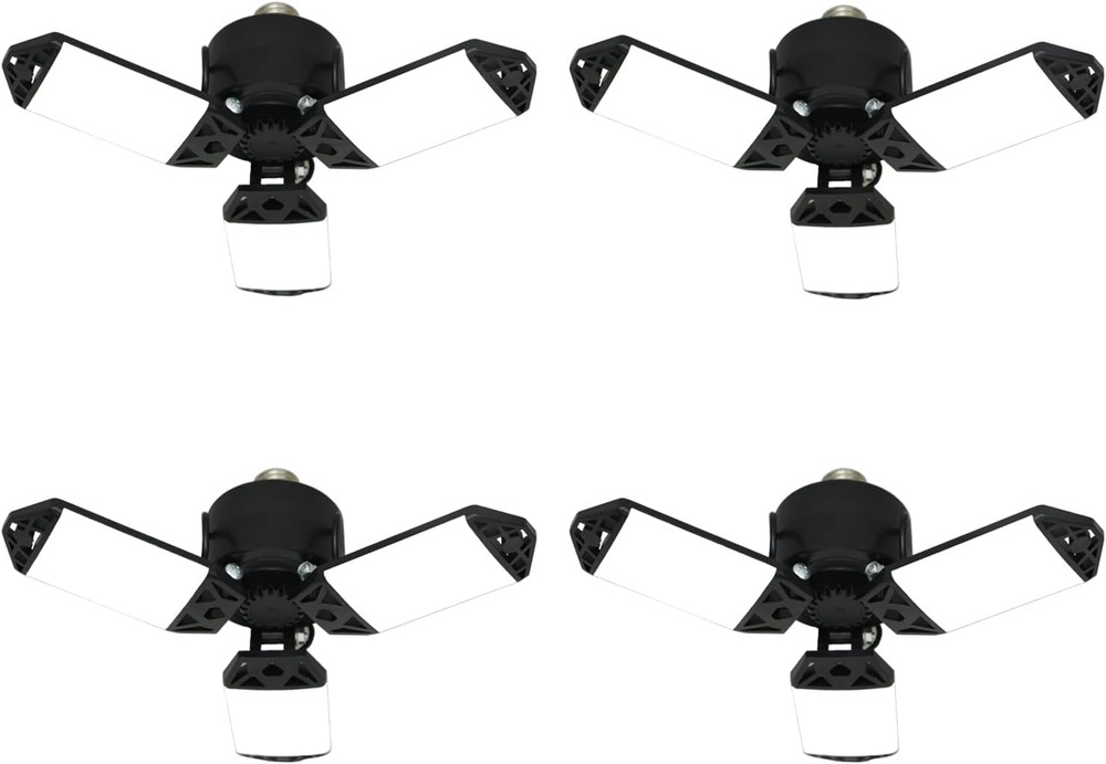 LED Garage Light, 80W 8000 Lumen Ceiling Lights with 3 Adjustable Panels, E26/E2