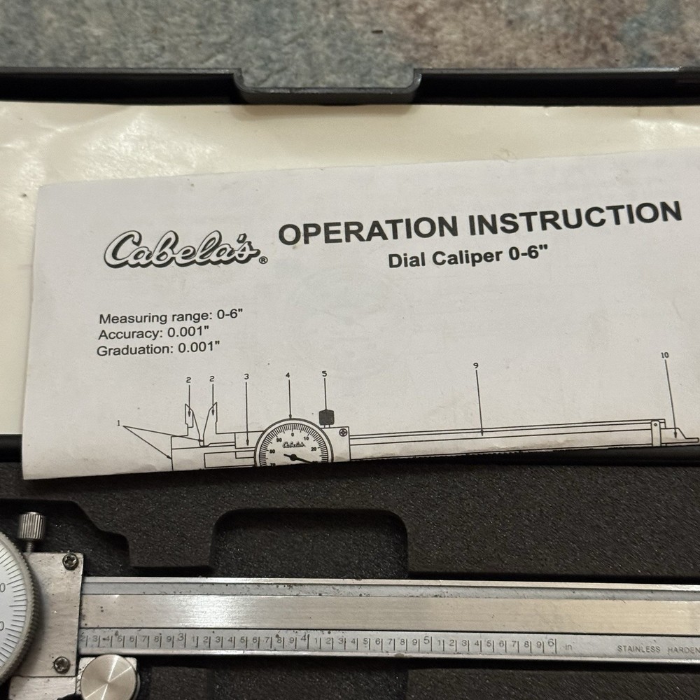 Cabela’s 6” Digital Caliper With Carry Storage Case
