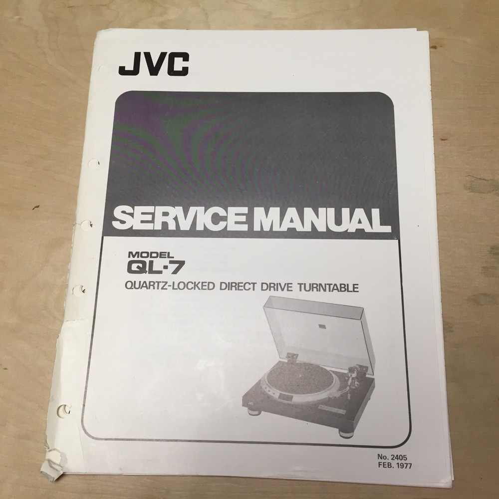 Original JVC Service Manual for QL Model Turntables ~ Select One