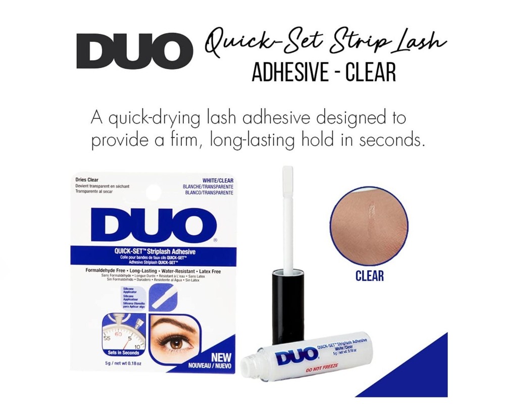Ardell DUO Strip Adhesive Quick-Set Striplash - White/Clear - 5g - 2pc Bundle