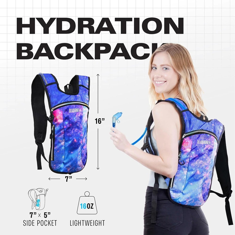 Sojourner Rave Hydration Pack - Hydration Backpack - Hydropack with 2L Bladder -