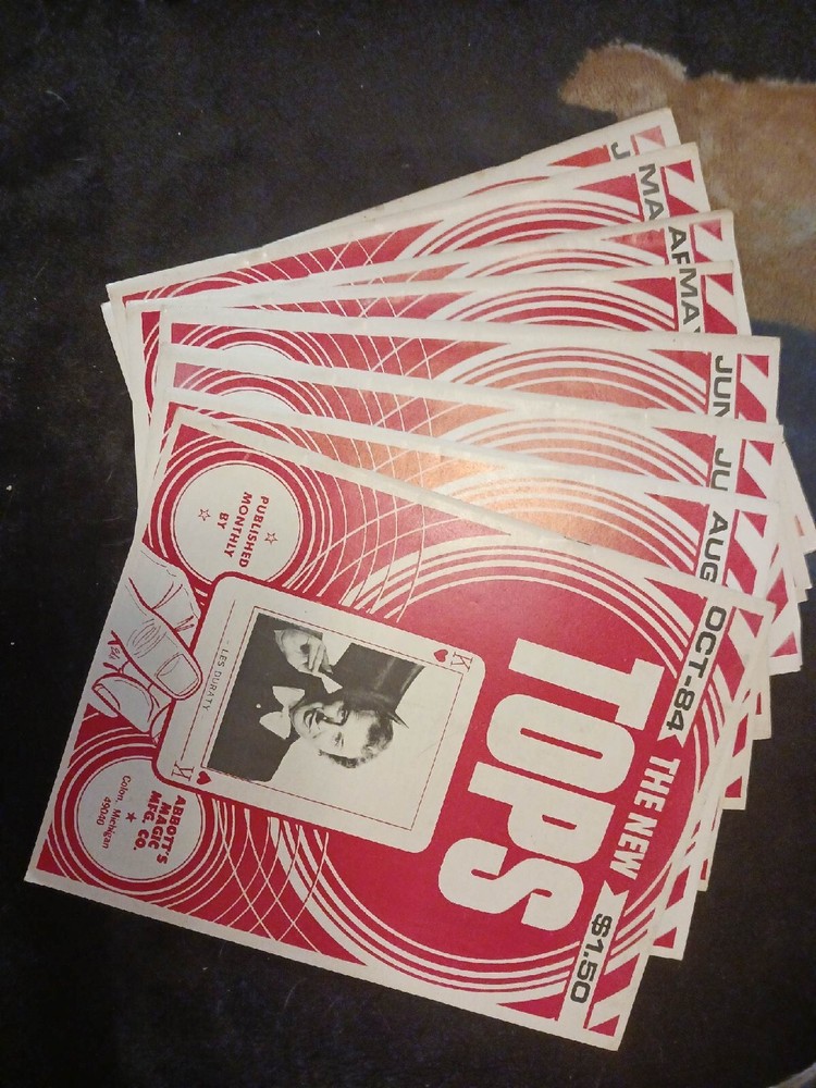 The New Tops Magazine Of Magic & Magicians 1984- 9 issues