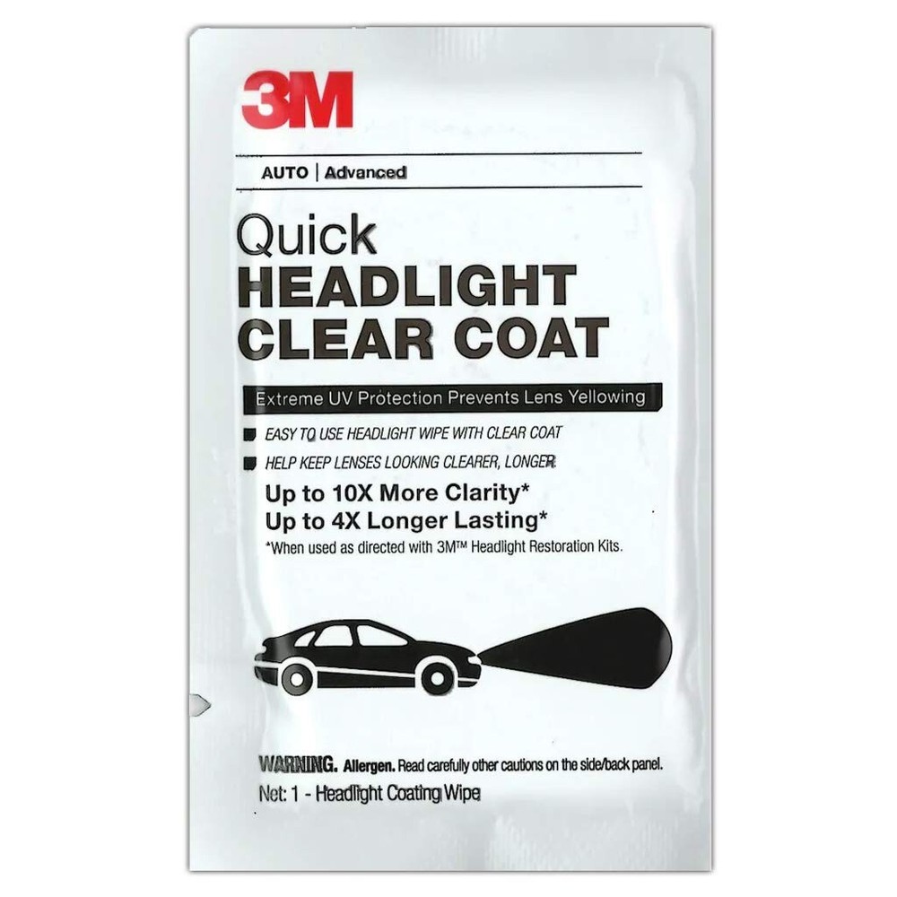 3M Quick Headlight Clear Coat Wipes 2x Pack
