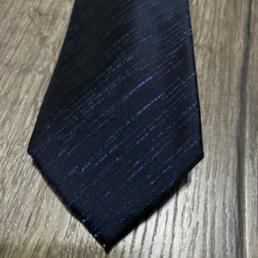 Alfani Men's Echo Solid Silk Blend Metallic Neck Tie Blue Size Regular B4HP