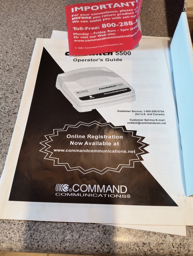 Vintage 1996 ComSwitch 5500 Automatic Phone Line Sharing Device