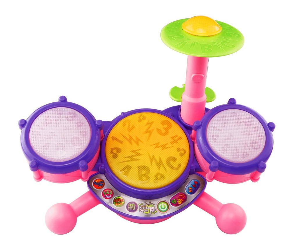 VTech KidiBeats Drum Set, Pink Compact,