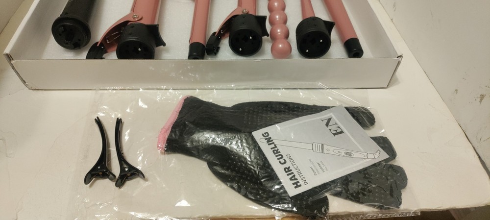 Interchangeable Ceramic Curler Set 6 IN 1 Adjustable Heat Settings Electric