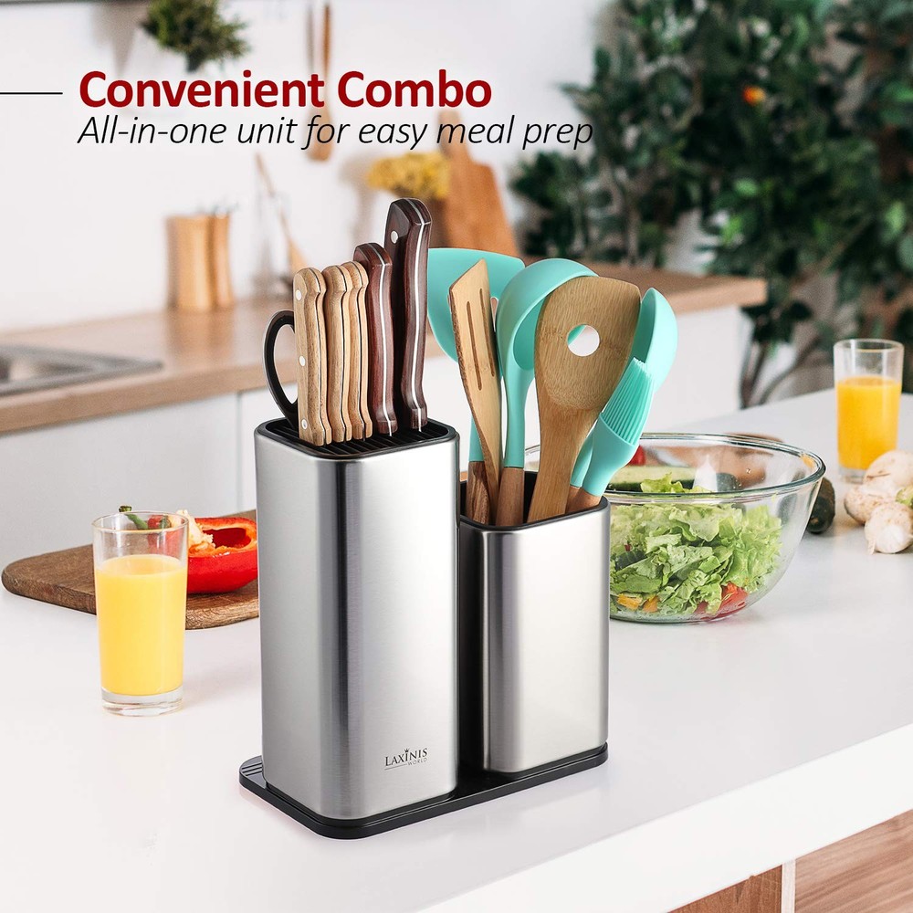 Holder and Utensil Holder StainlessSteel Modern Rectangular Design Universal...