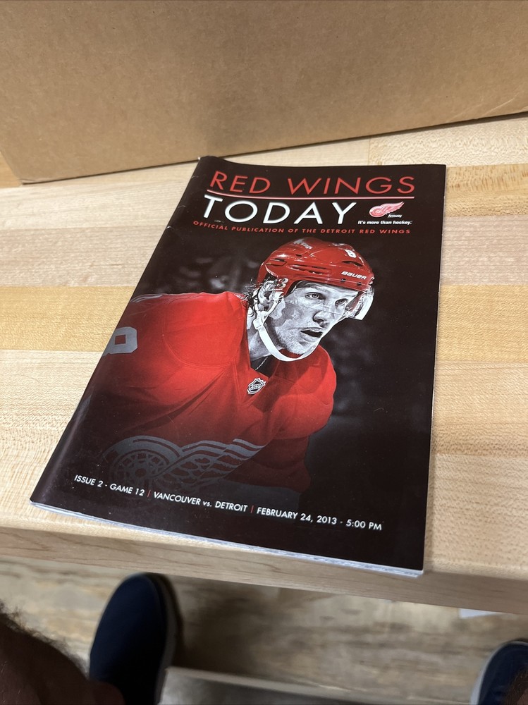Detroit Red Wings Today 2/24/2013 Program VS Vancouver