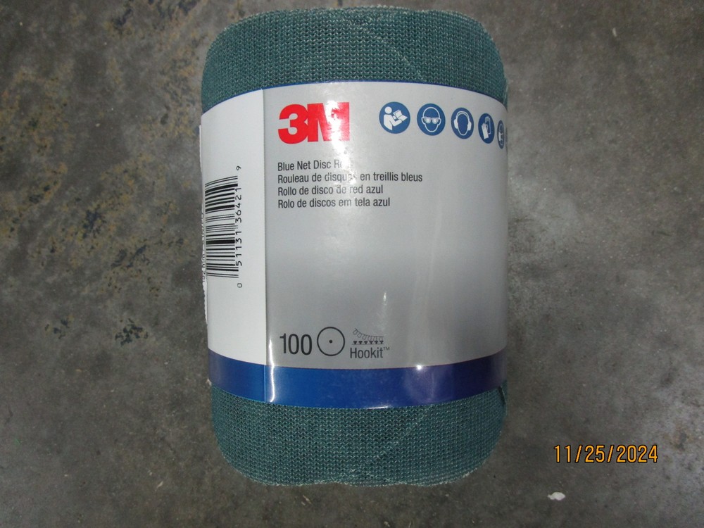 3M 6" Blue Net Disc Roll 100pc Hookit 120 Gritt 36421