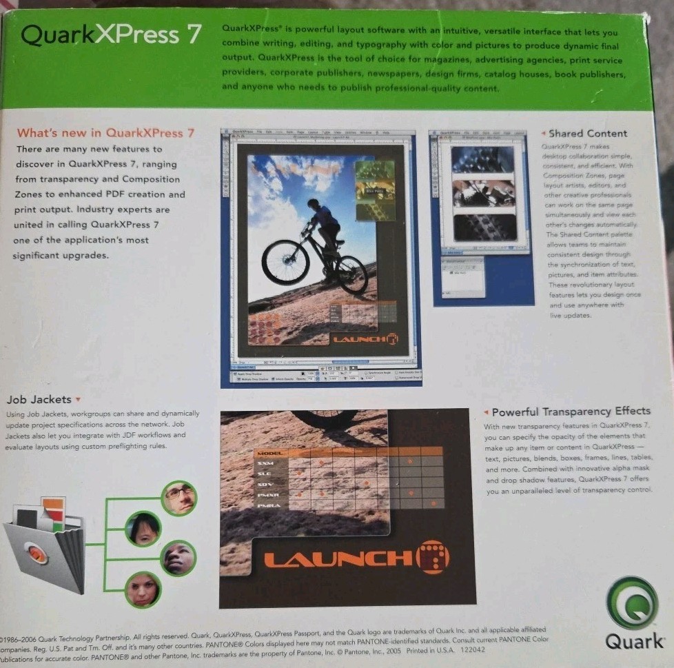 Quark XPress 7 Installation Software Mac Windows W/ Serial Version 7.01