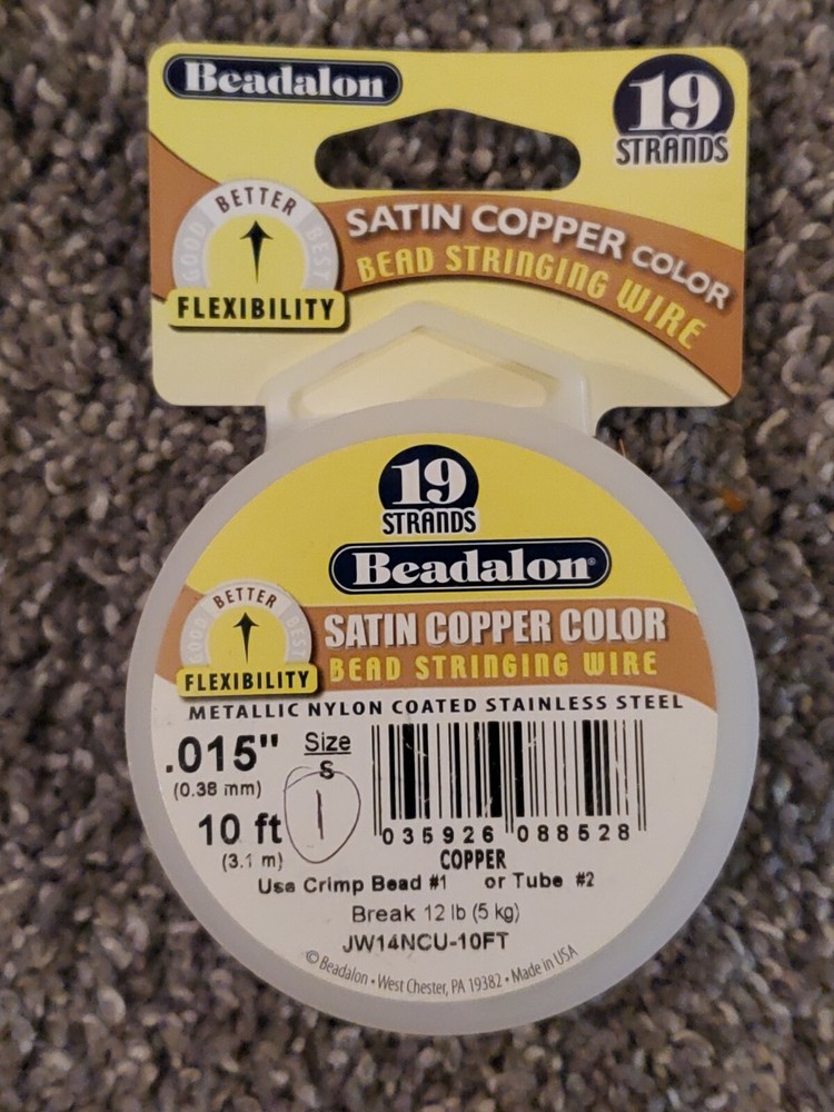 Beadalon 7 STRAND Bead, Gem Stringing Flex Wire (Various Colors + Sizes)