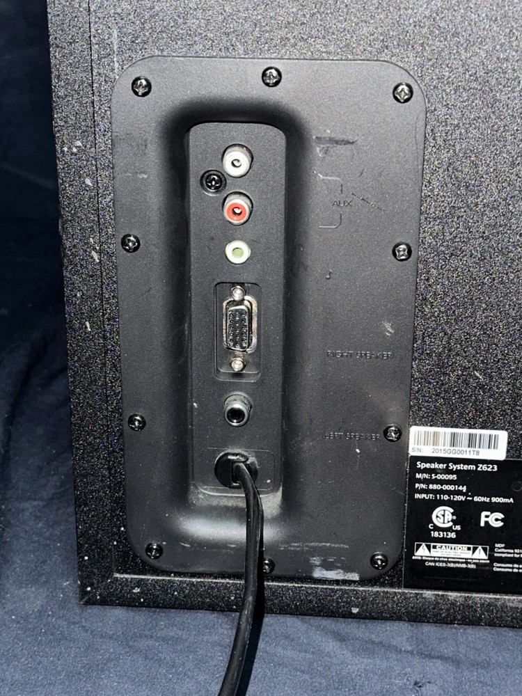 Logitech Speaker System Z623 Subwoofer & Audio Cable Only TESTED WORKING