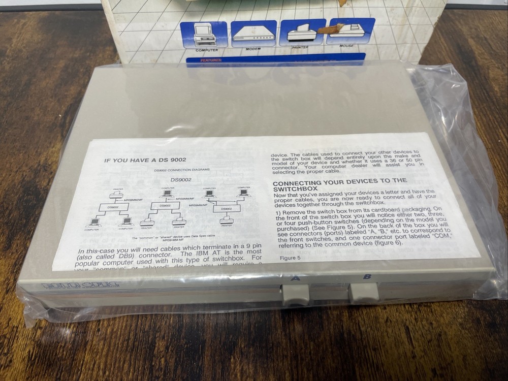 DATA SPEC DATA SWITCH BOX MODEL DS3602 - NEW OLD STOCK