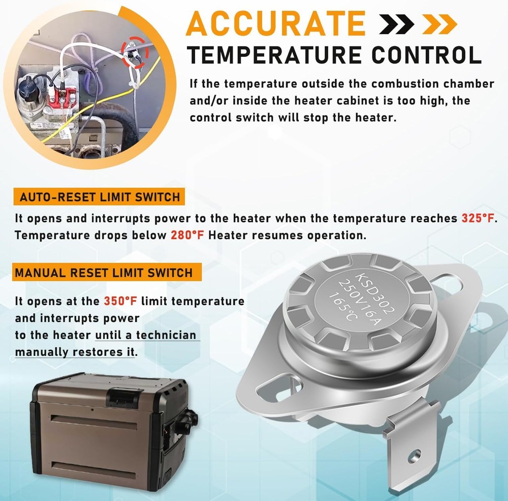 For HAXTLK1930 Hayward H-Series Pool Heater/Spa Heater Temperature Limiters Kit