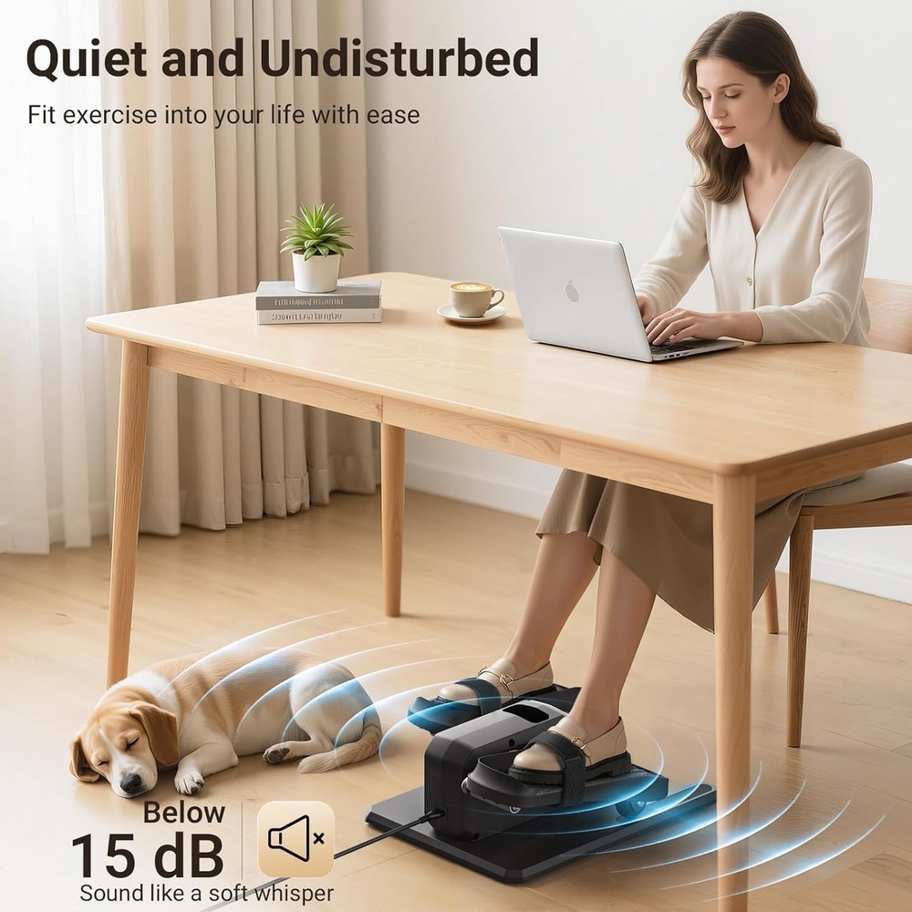 Under Desk Elliptical Exercise Machine Electric & Portable Ellipse Leg Exerciser