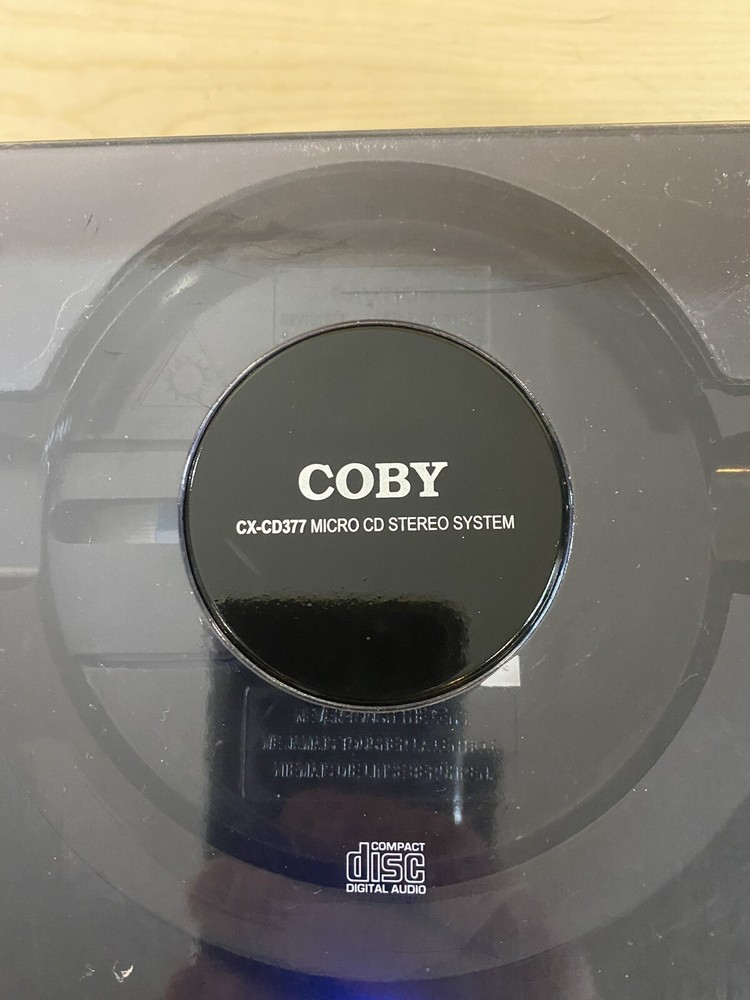Coby CX-CD377 Micro Cd Stereo System Tested Works No Remote Or Speakers