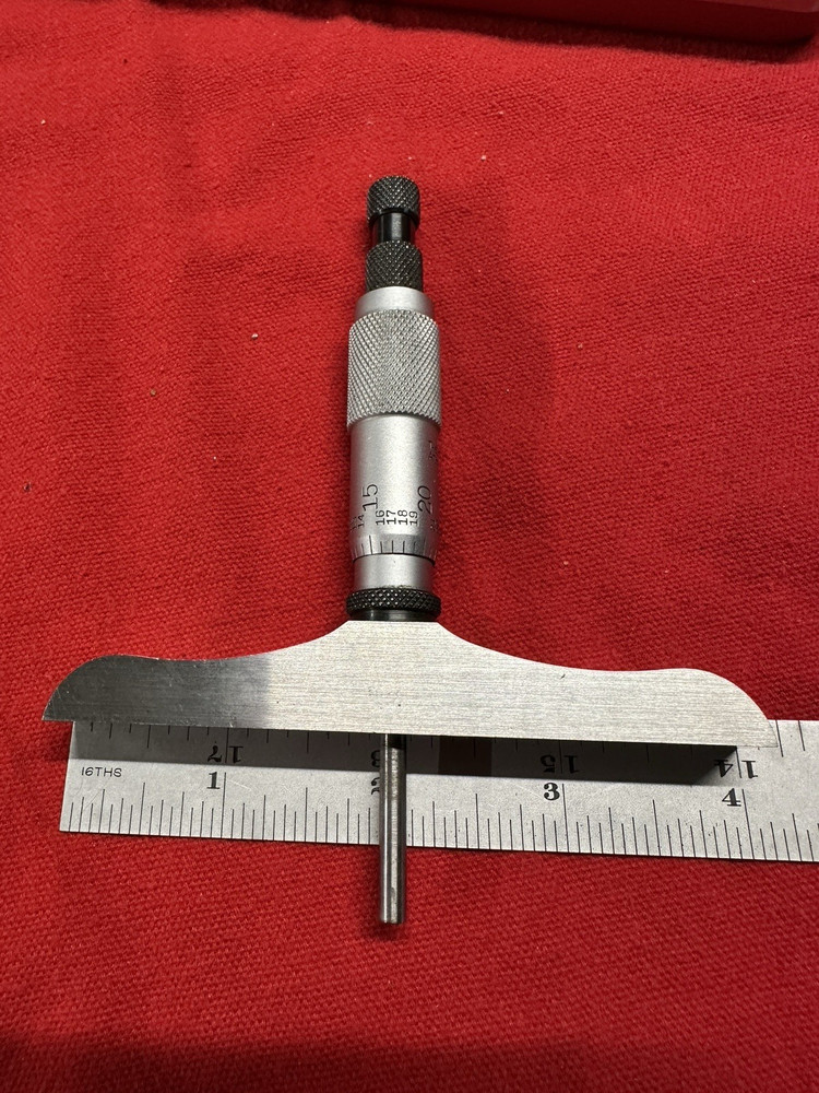 Starrett Depth Micrometer, No.445B-6RL 0”-6” Range *Unused?*
