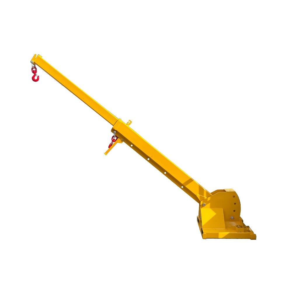 4400lb Fork Extension Mobile Crane Lifting Hoist Jib Boom Hook Angle Adjustable