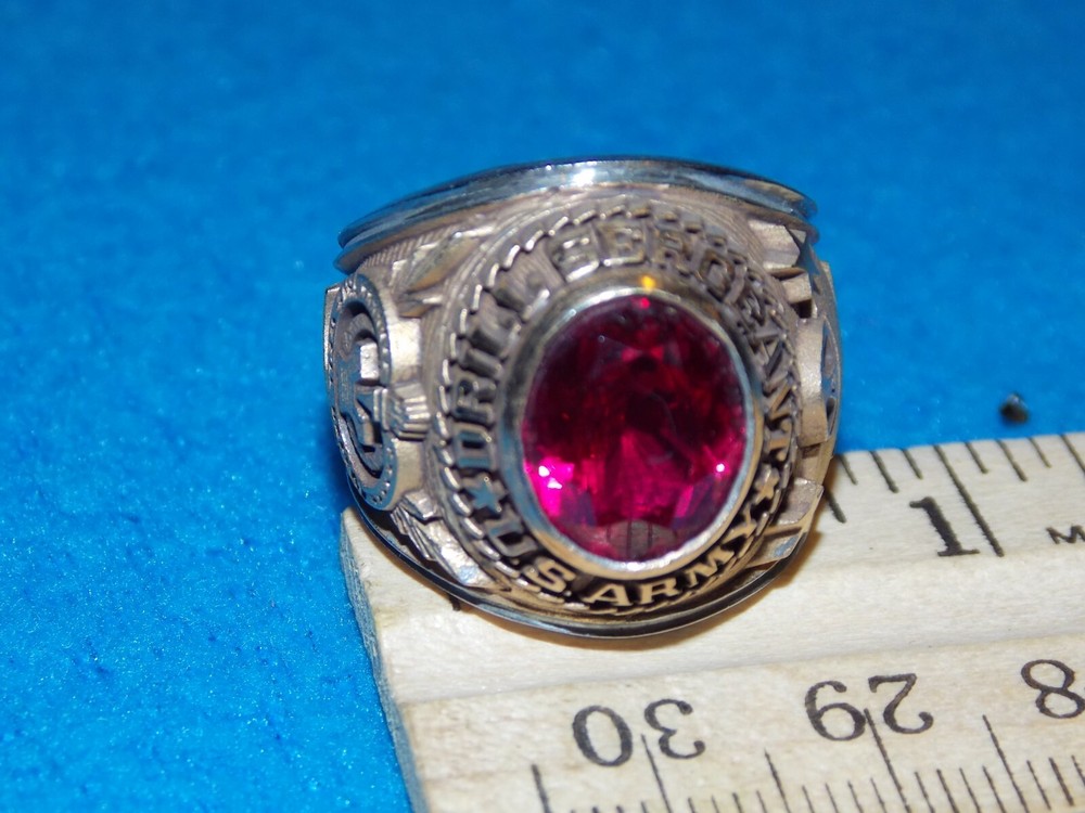 VINTAGE - US ARMY DRILL SERGEANT RING - SIZE 9.5 - NOS - ALPHA BRAND